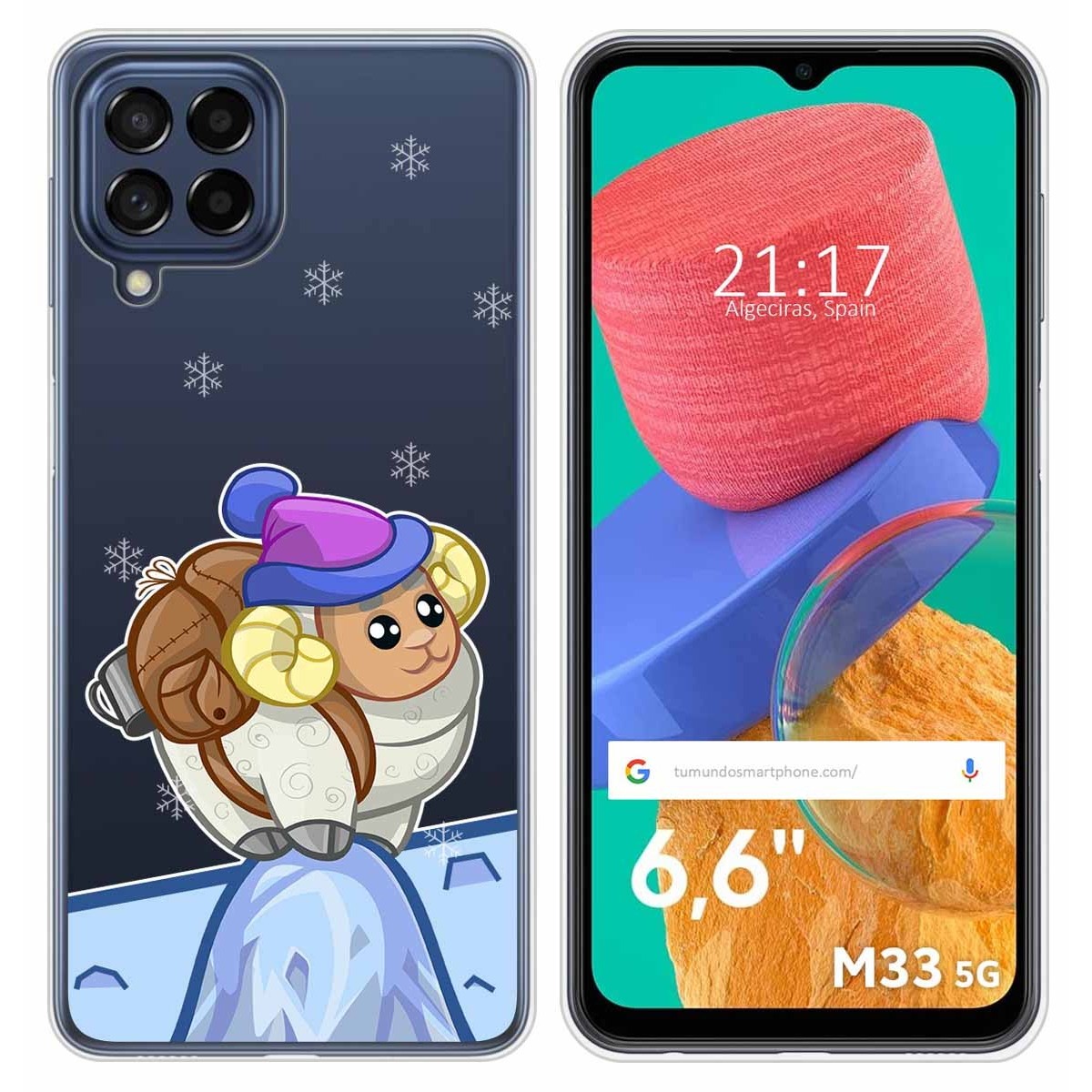 Funda Silicona Transparente para Samsung Galaxy M33 5G diseño Cabra Dibujos