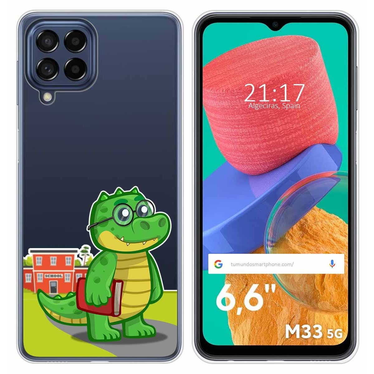 Funda Silicona Transparente para Samsung Galaxy M33 5G diseño Coco Dibujos