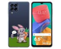 Funda Silicona Transparente para Samsung Galaxy M33 5G diseño Conejo Dibujos