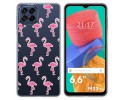 Funda Silicona Transparente para Samsung Galaxy M33 5G diseño Flamenco Dibujos
