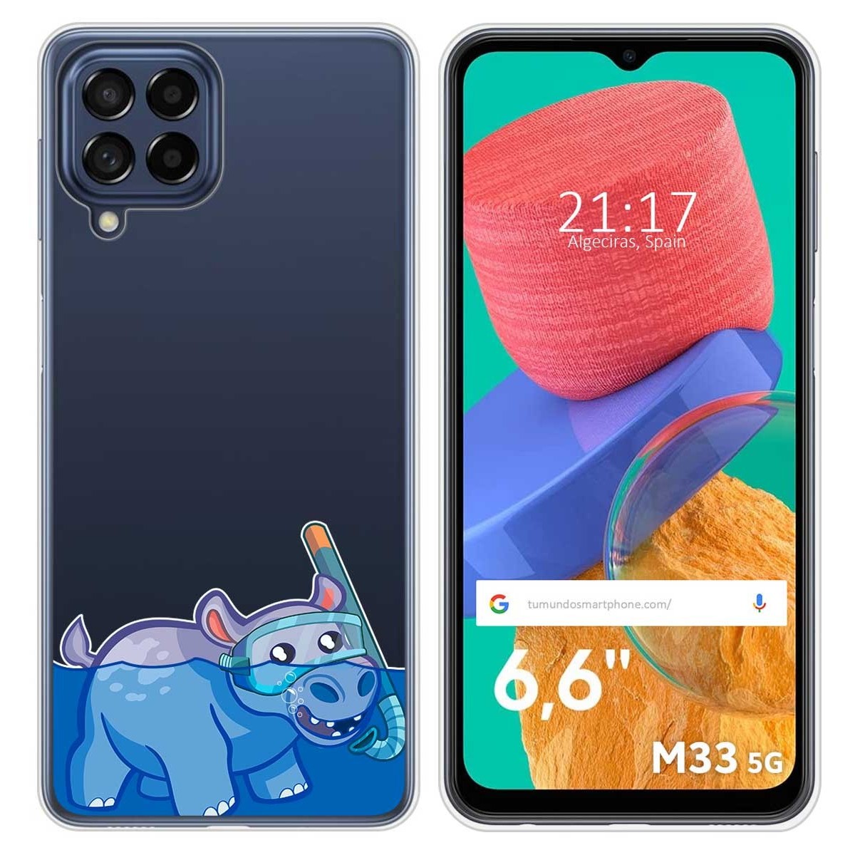 Funda Silicona Transparente para Samsung Galaxy M33 5G diseño Hipo Dibujos