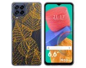 Funda Silicona Transparente para Samsung Galaxy M33 5G diseño Hojas Dibujos