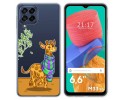 Funda Silicona Transparente para Samsung Galaxy M33 5G diseño Jirafa Dibujos
