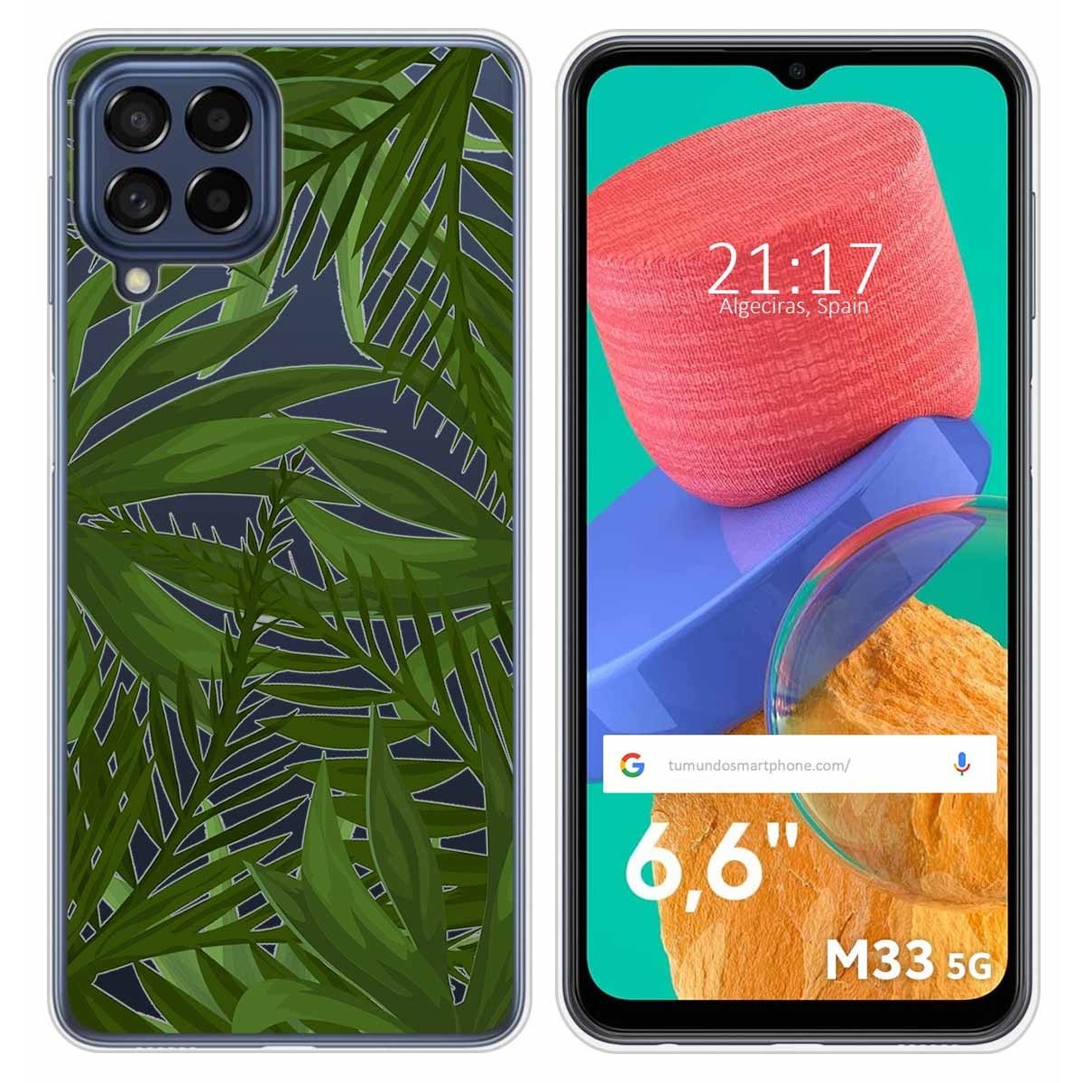 Funda Silicona Transparente para Samsung Galaxy M33 5G diseño Jungla Dibujos