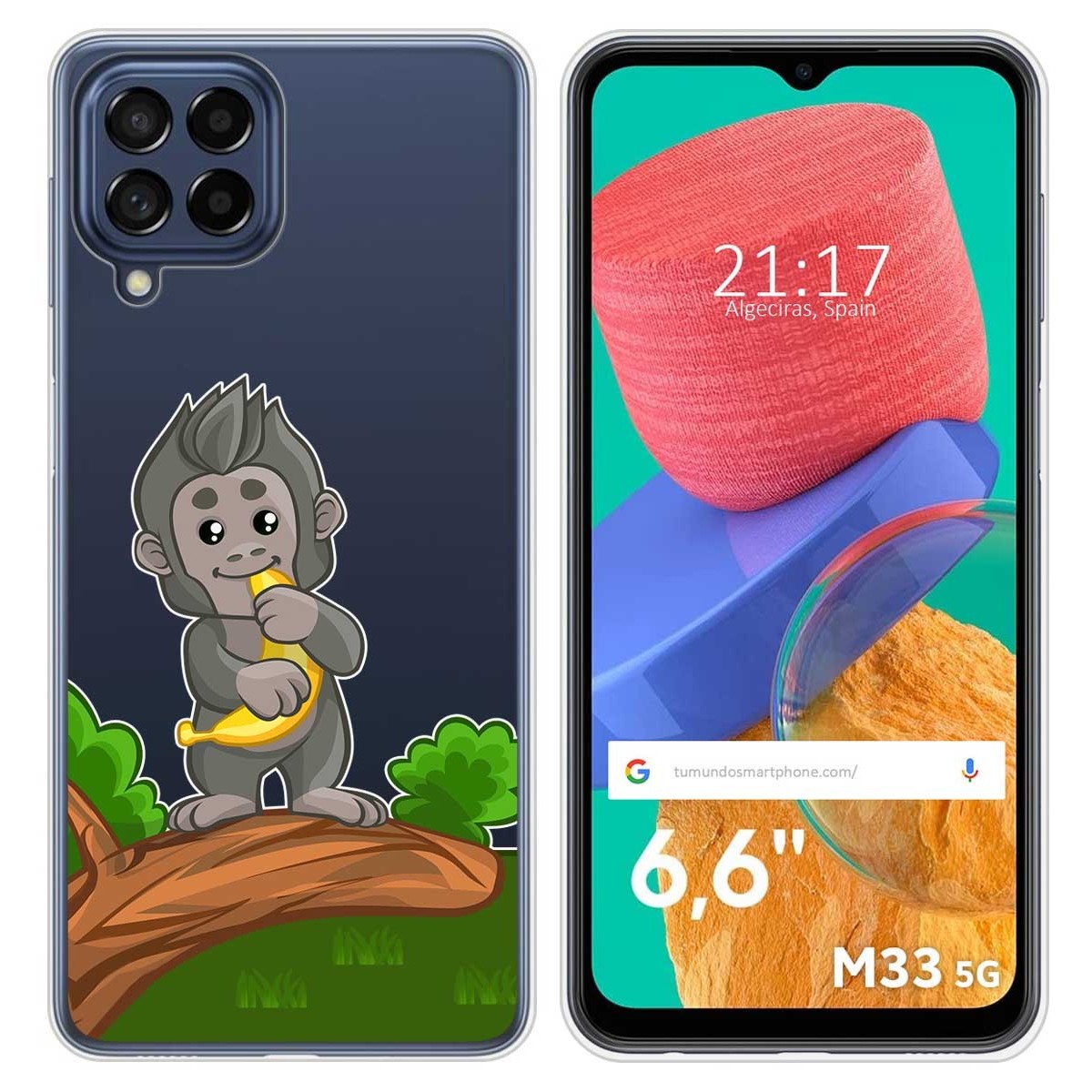 Funda Silicona Transparente para Samsung Galaxy M33 5G diseño Mono Dibujos