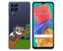 Funda Silicona Transparente para Samsung Galaxy M33 5G diseño Panda Dibujos