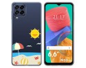 Funda Silicona Transparente para Samsung Galaxy M33 5G diseño Playa Dibujos