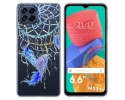 Funda Silicona Transparente para Samsung Galaxy M33 5G diseño Plumas Dibujos