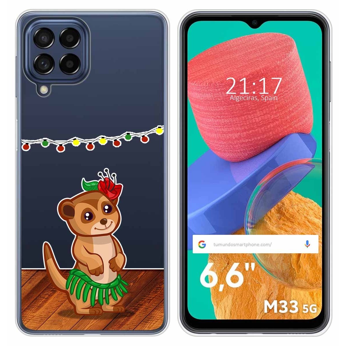 Funda Silicona Transparente para Samsung Galaxy M33 5G diseño Suricata Dibujos