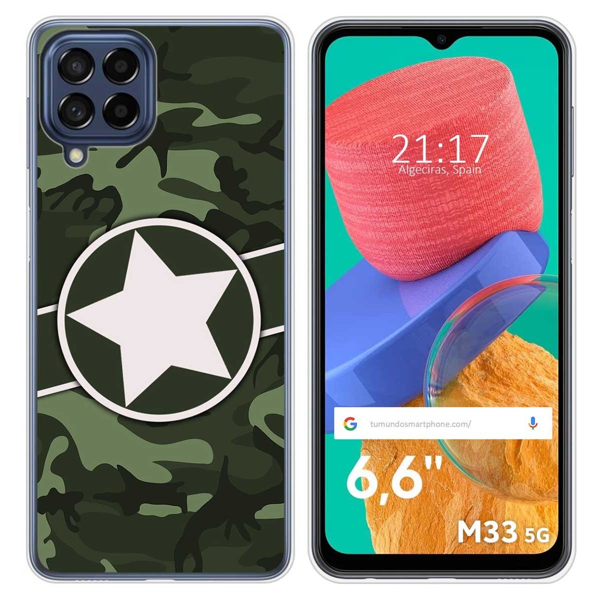 Funda Silicona para Samsung Galaxy M33 5G diseño Camuflaje 01 Dibujos