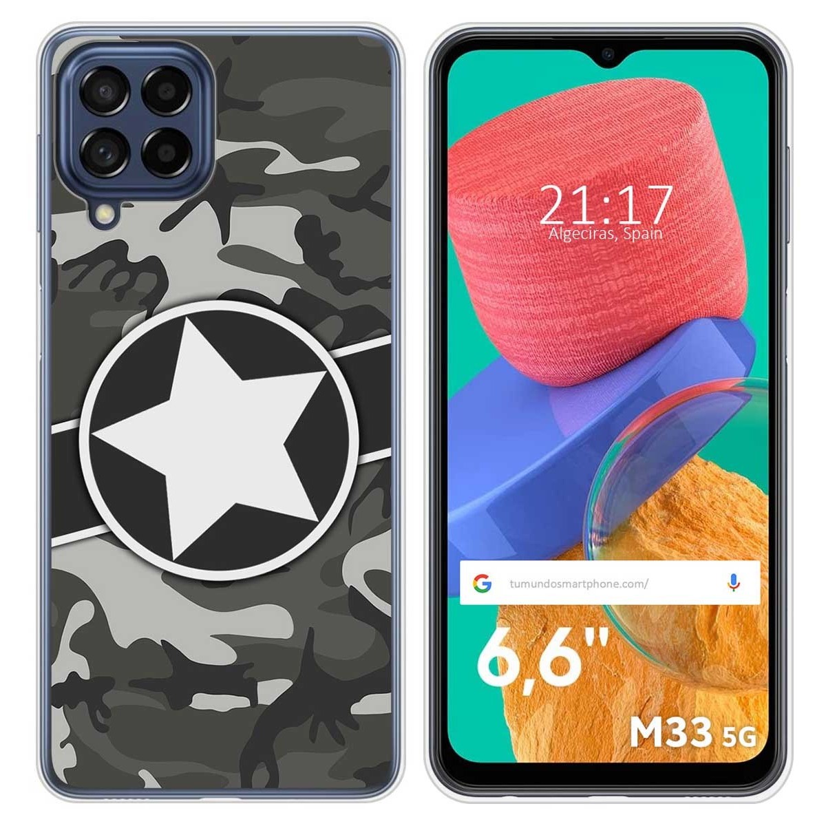 Funda Silicona para Samsung Galaxy M33 5G diseño Camuflaje 02 Dibujos