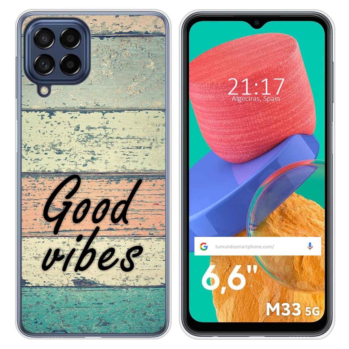 Funda Silicona para Samsung Galaxy M33 5G diseño Madera 01 Dibujos