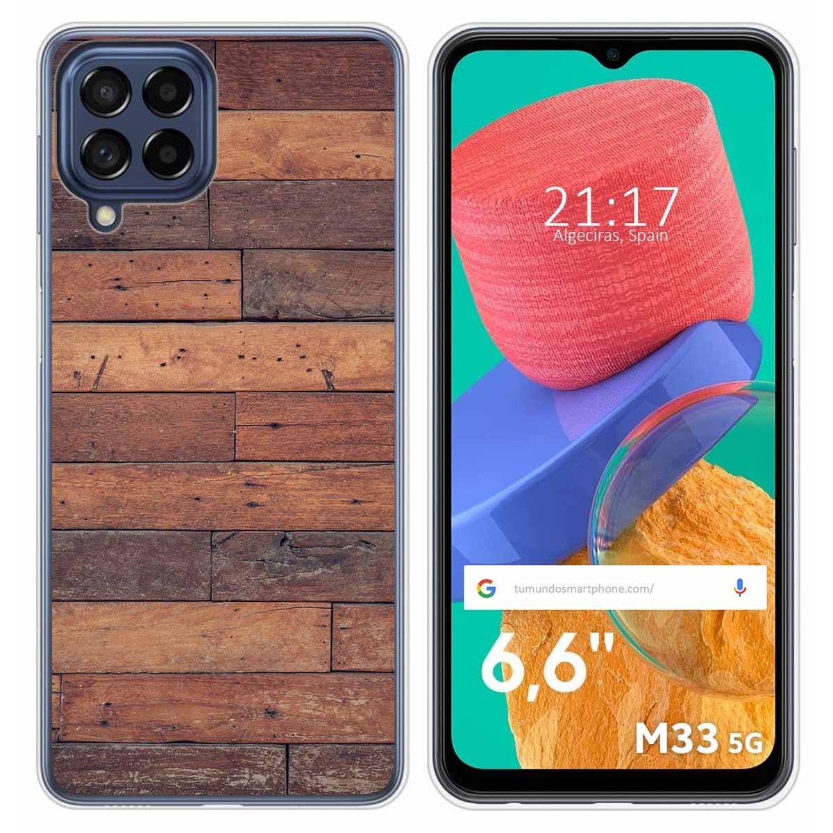 Funda Silicona para Samsung Galaxy M33 5G diseño Madera 03 Dibujos