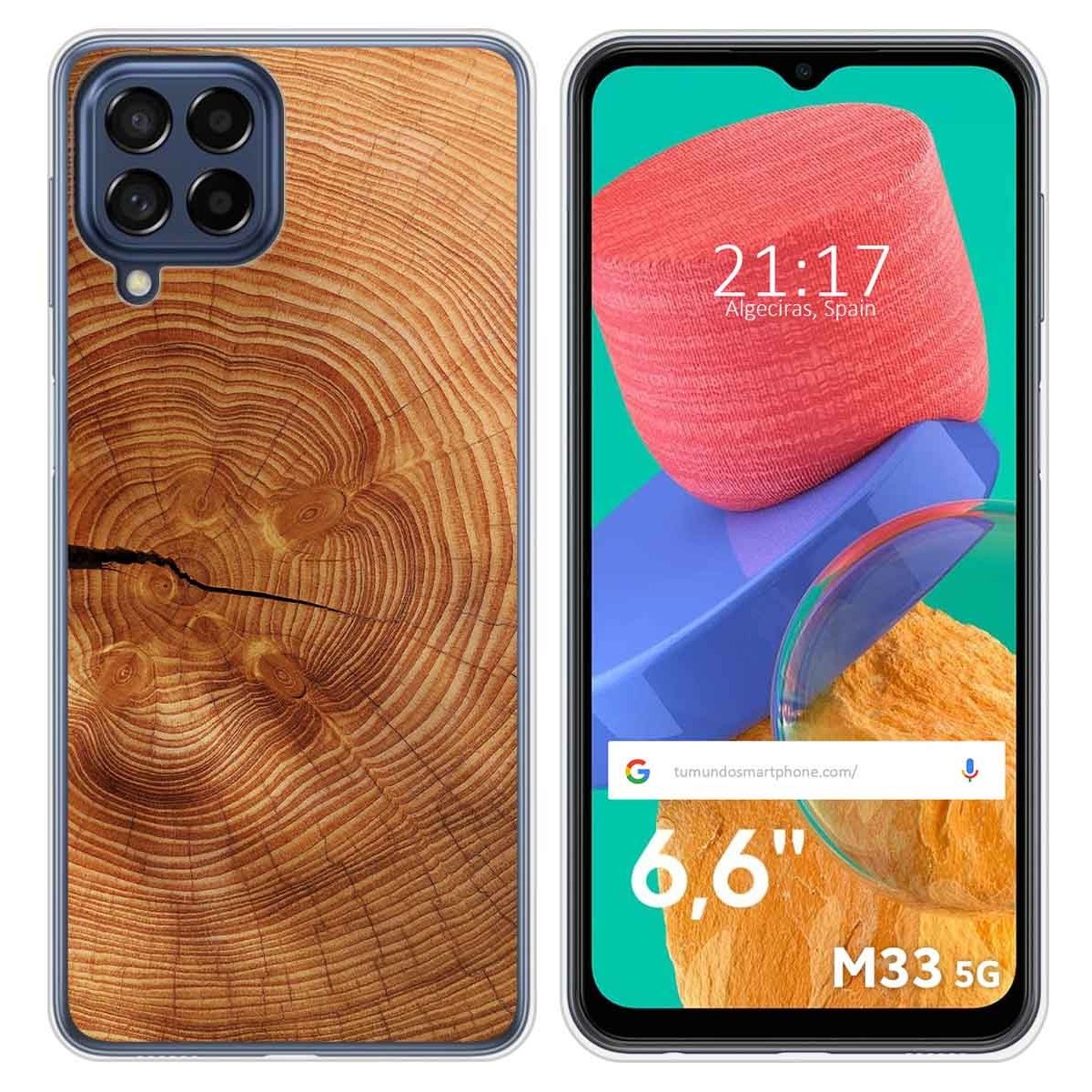 Funda Silicona para Samsung Galaxy M33 5G diseño Madera 04 Dibujos