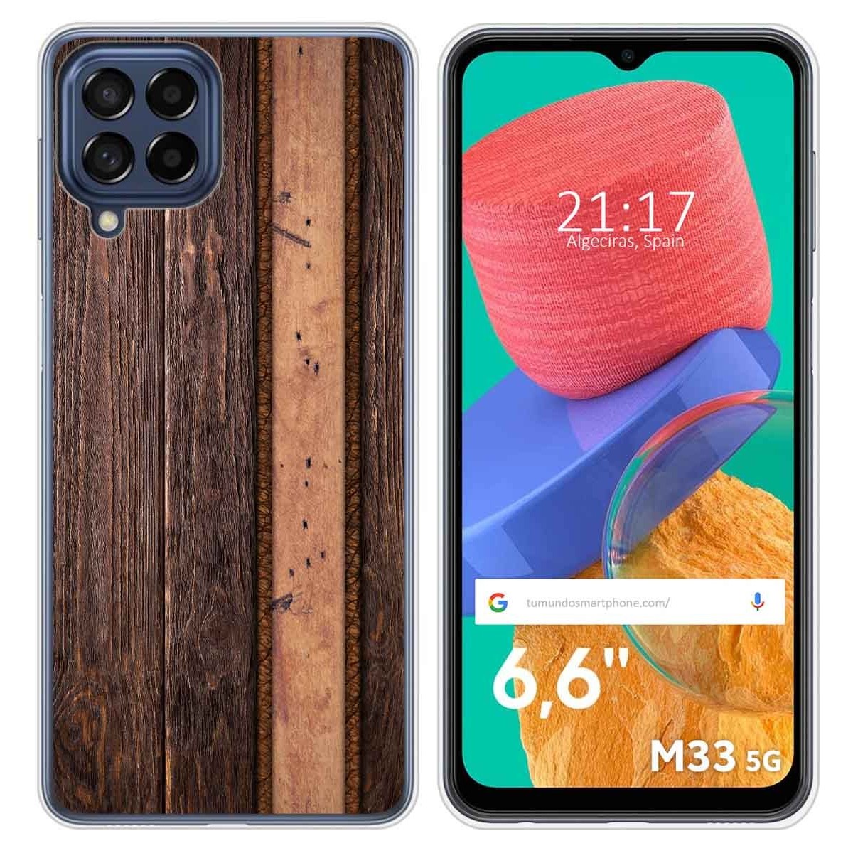 Funda Silicona para Samsung Galaxy M33 5G diseño Madera 05 Dibujos