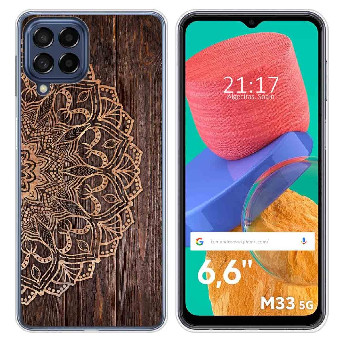 Funda Silicona para Samsung Galaxy M33 5G diseño Madera 06 Dibujos