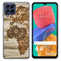 Funda Silicona para Samsung Galaxy M33 5G diseño Madera 07 Dibujos