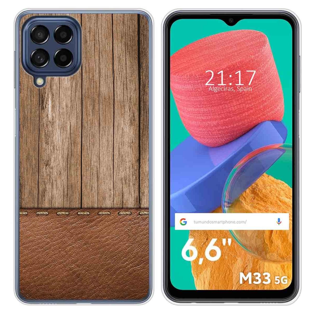 Funda Silicona para Samsung Galaxy M33 5G diseño Madera 09 Dibujos