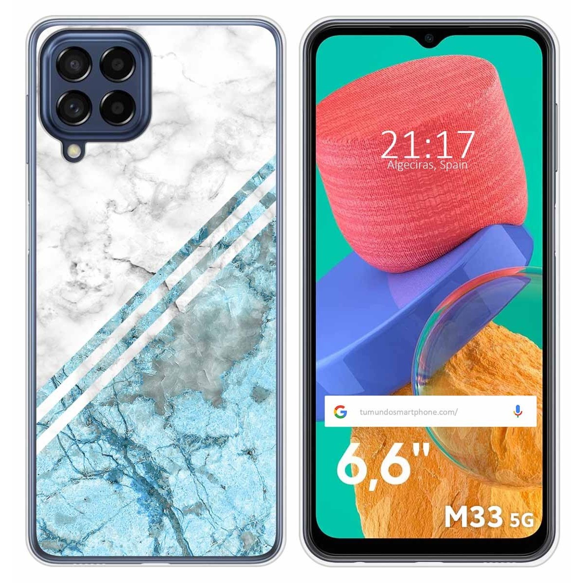 Funda Silicona para Samsung Galaxy M33 5G diseño Mármol 02 Dibujos