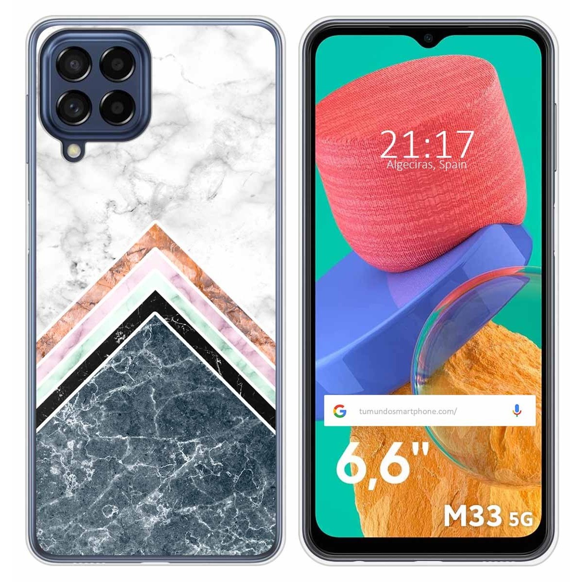 Funda Silicona para Samsung Galaxy M33 5G diseño Mármol 05 Dibujos