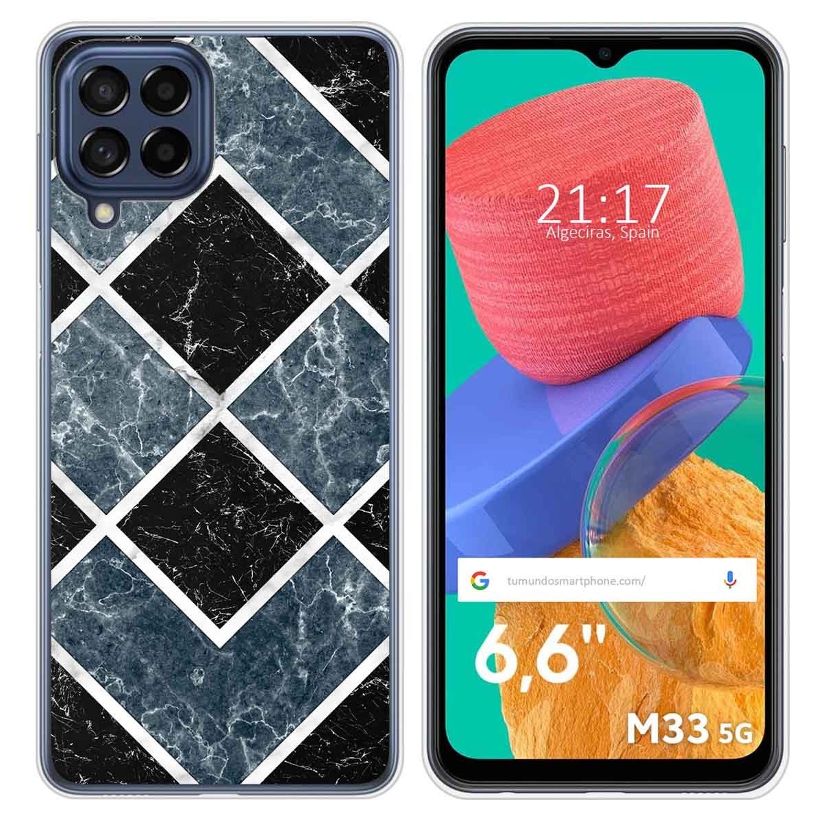 Funda Silicona para Samsung Galaxy M33 5G diseño Mármol 06 Dibujos