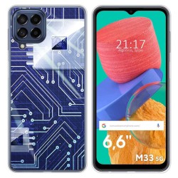 Funda Silicona para Samsung Galaxy M33 5G diseño Circuito Dibujos