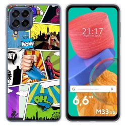 Funda Silicona para Samsung Galaxy M33 5G diseño Comic Dibujos