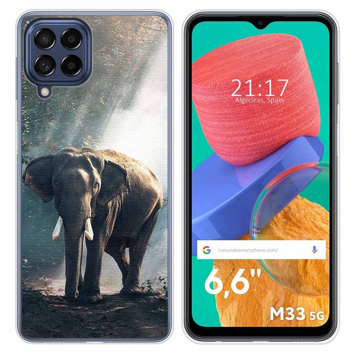 Funda Silicona para Samsung Galaxy M33 5G diseño Elefante Dibujos