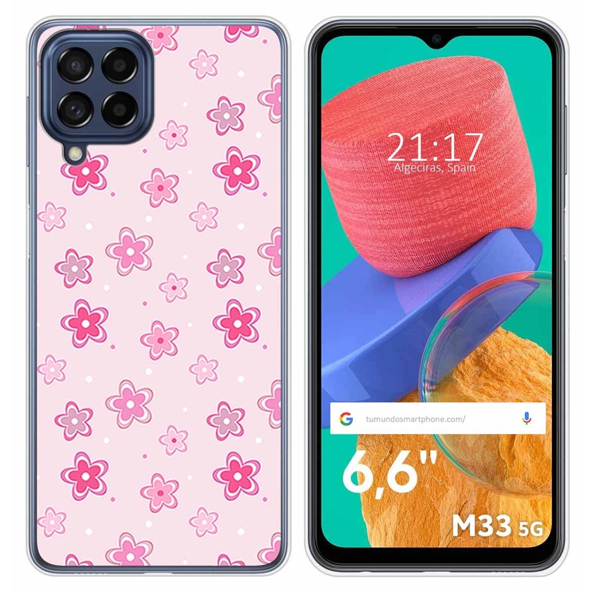 Funda Silicona para Samsung Galaxy M33 5G diseño Flores Dibujos