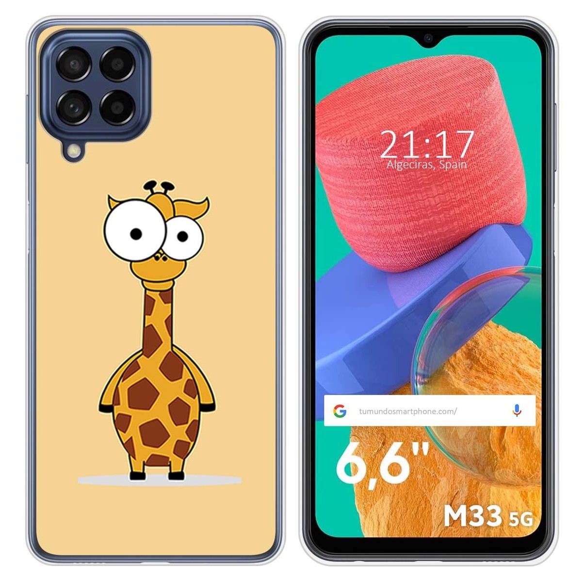 Funda Silicona para Samsung Galaxy M33 5G diseño Jirafa Dibujos