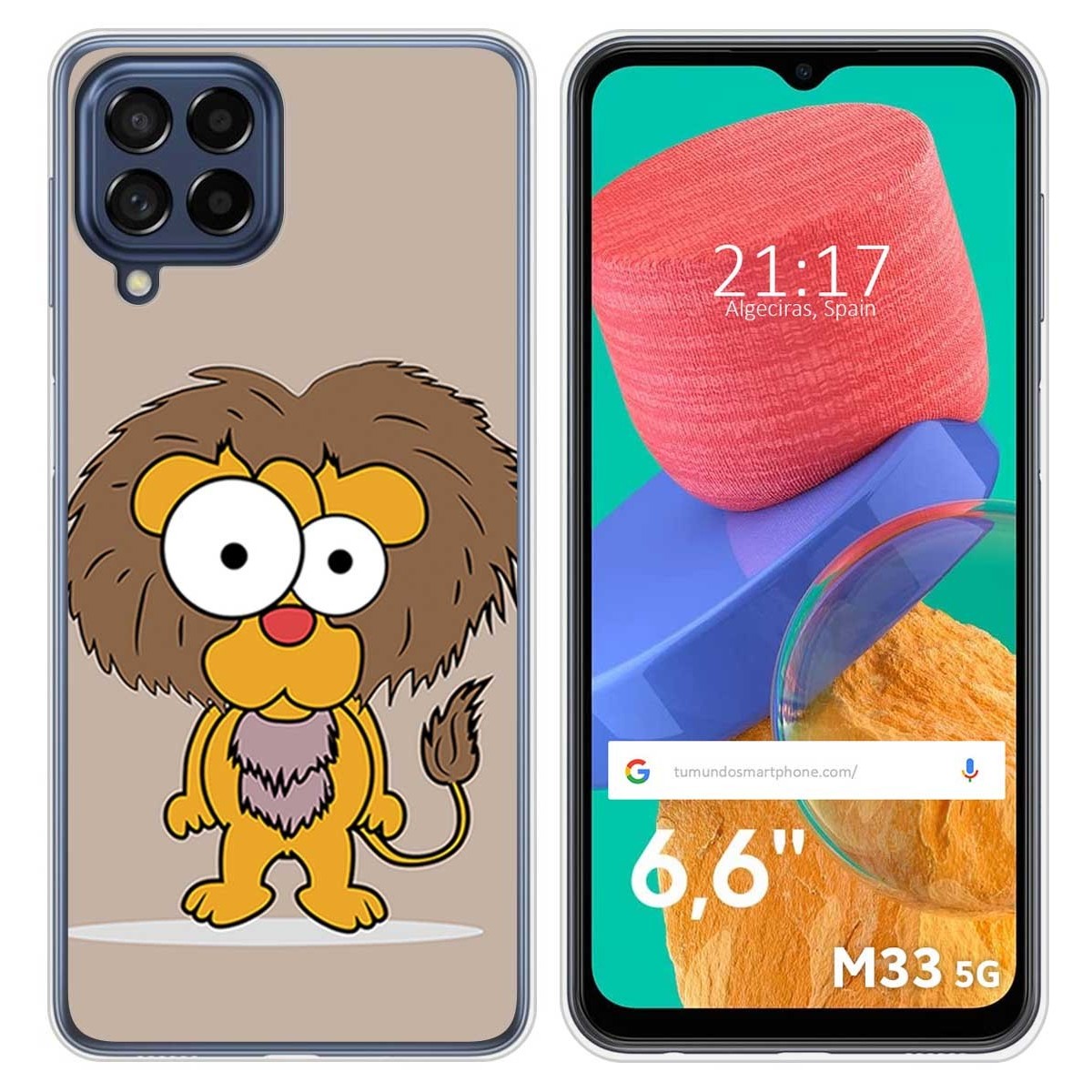 Funda Silicona para Samsung Galaxy M33 5G diseño Leon Dibujos