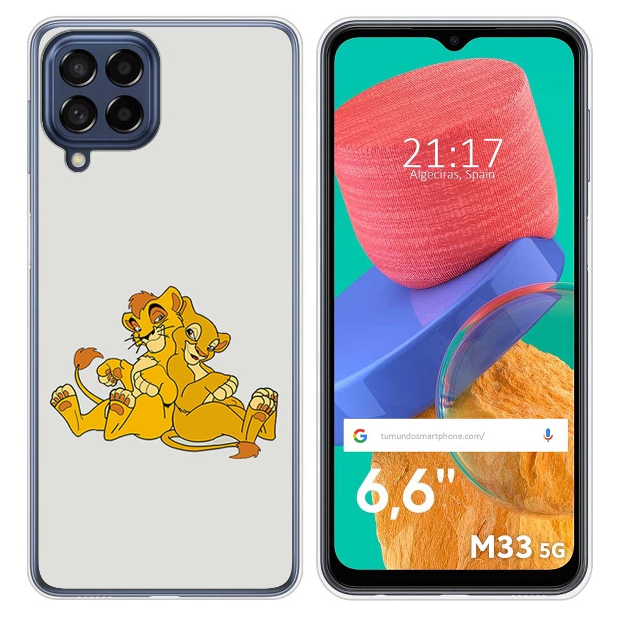 Funda Silicona para Samsung Galaxy M33 5G diseño Leones Dibujos