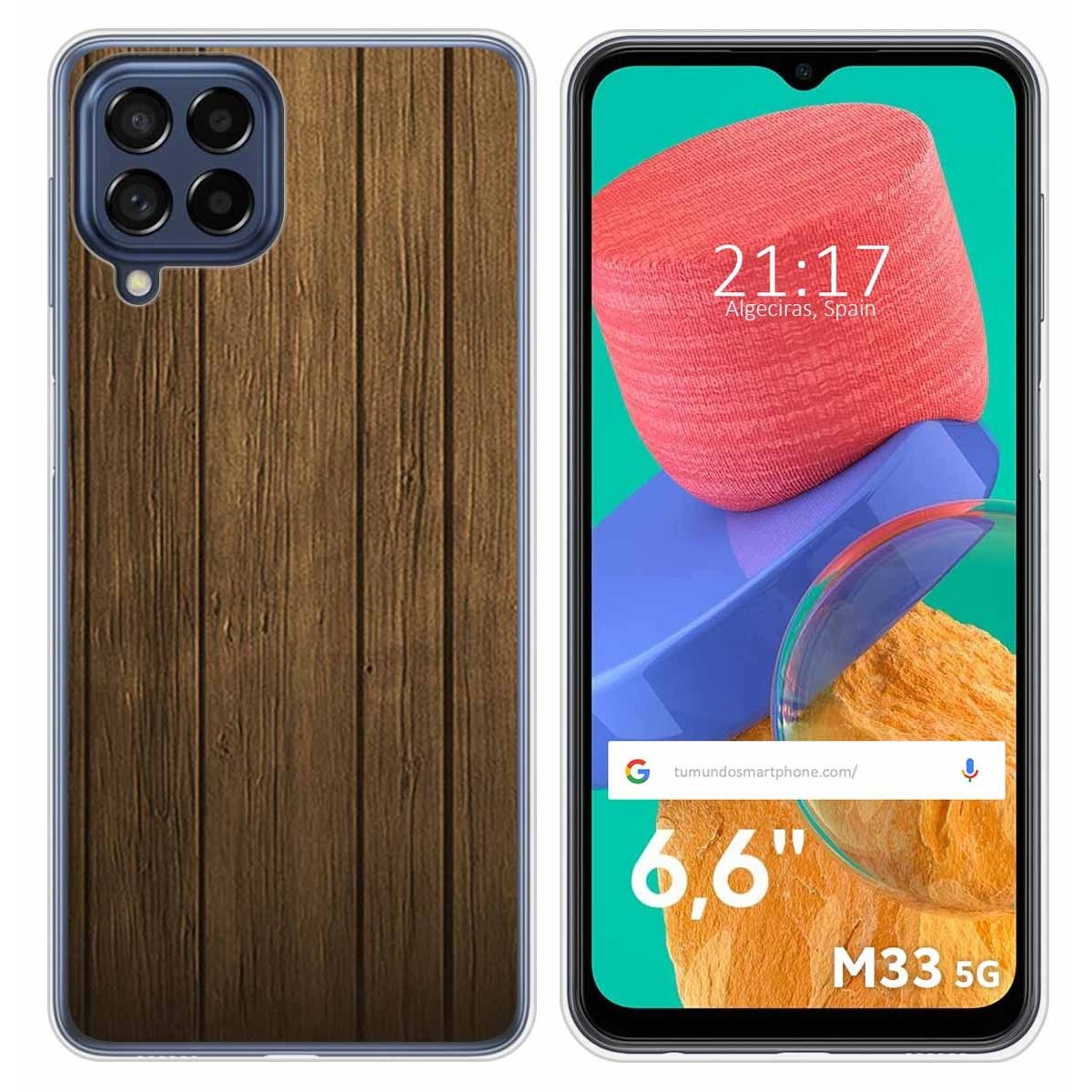 Funda Silicona para Samsung Galaxy M33 5G diseño Madera Dibujos