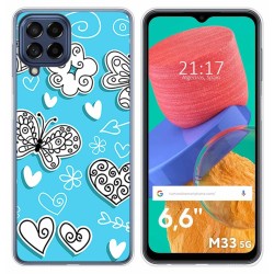 Funda Silicona para Samsung Galaxy M33 5G diseño Mariposas Dibujos