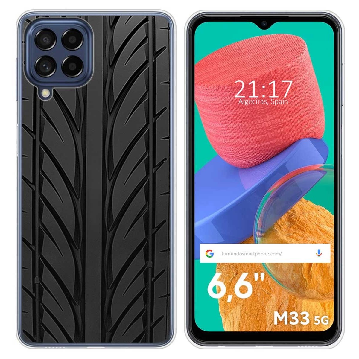 Funda Silicona para Samsung Galaxy M33 5G diseño Neumatico Dibujos