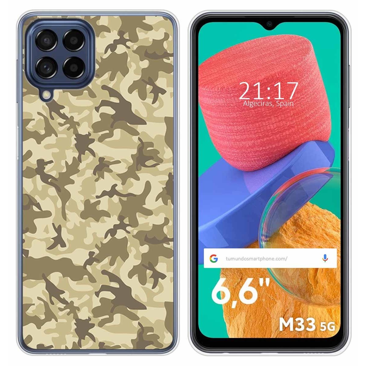 Funda Silicona para Samsung Galaxy M33 5G diseño Sand Camuflaje Dibujos