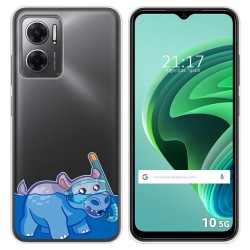 Funda Silicona Transparente para Xiaomi Redmi 10 5G diseño Hipo Dibujos