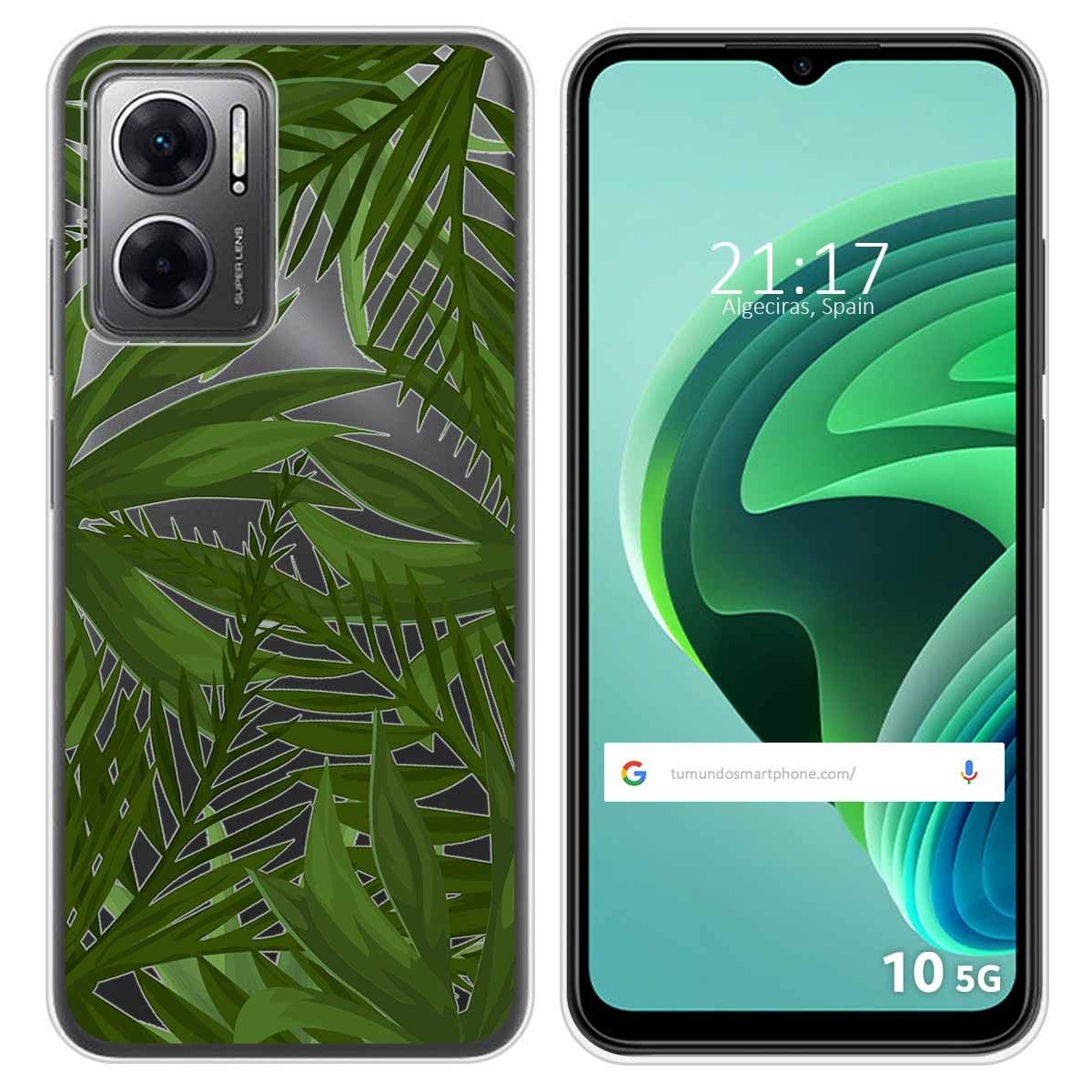 Funda Silicona Transparente para Xiaomi Redmi 10 5G diseño Jungla Dibujos