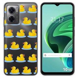 Funda Silicona Transparente para Xiaomi Redmi 10 5G diseño Pato Dibujos