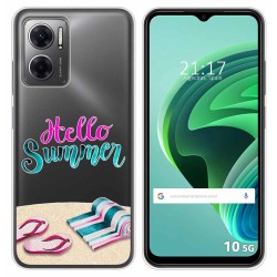 Funda Silicona Transparente para Xiaomi Redmi 10 5G diseño Summer Dibujos