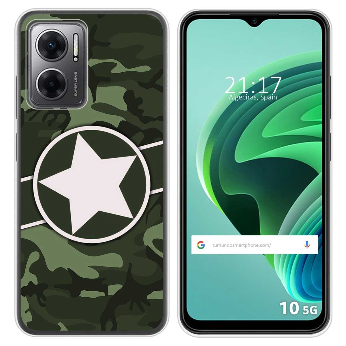 Funda Silicona para Xiaomi Redmi 10 5G diseño Camuflaje 01 Dibujos