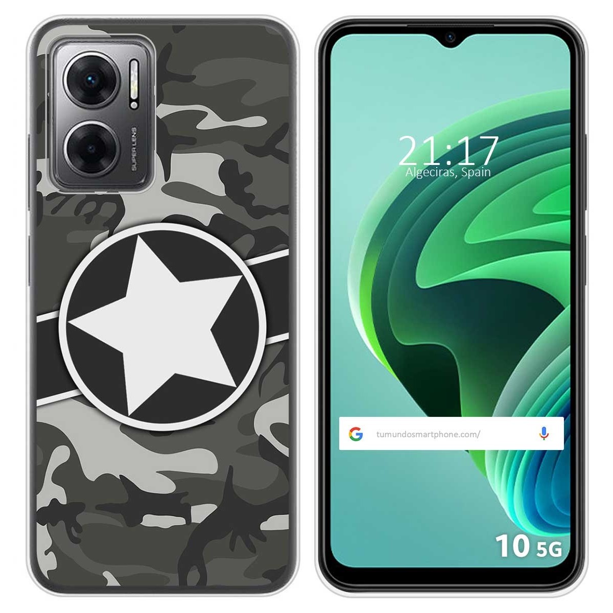 Funda Silicona para Xiaomi Redmi 10 5G diseño Camuflaje 02 Dibujos