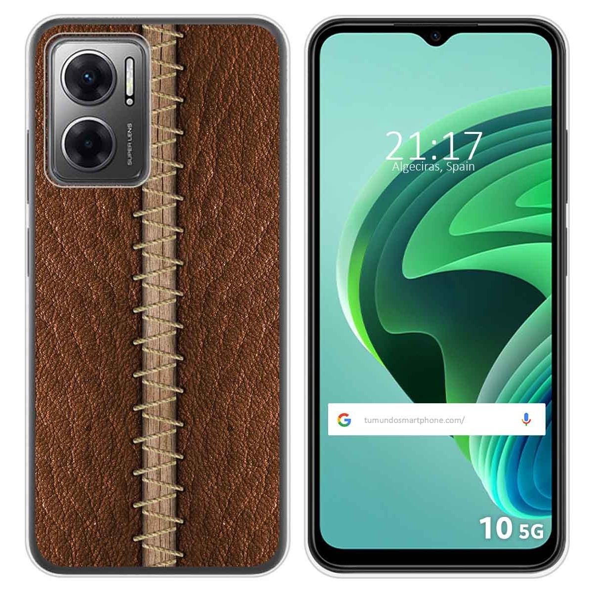 Funda Silicona para Xiaomi Redmi 10 5G diseño Cuero 01 Dibujos