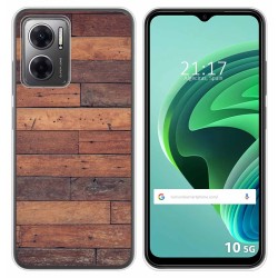 Funda Silicona para Xiaomi Redmi 10 5G diseño Madera 03 Dibujos