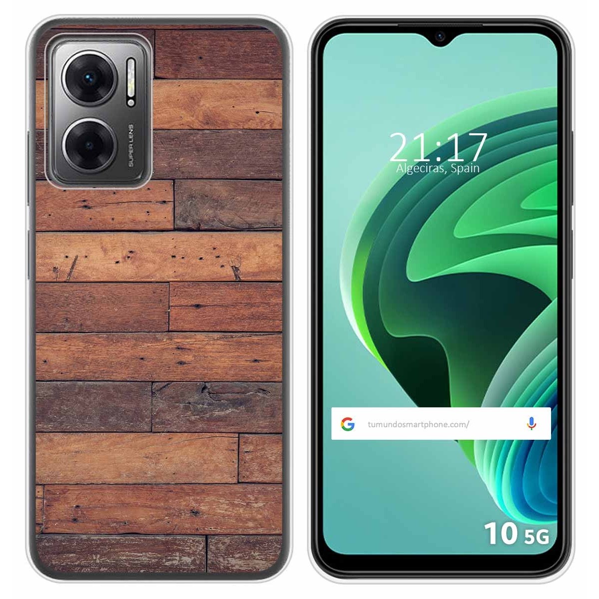 Funda Silicona para Xiaomi Redmi 10 5G diseño Madera 03 Dibujos