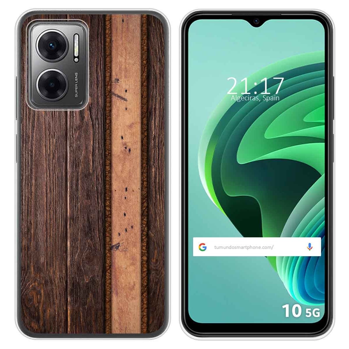 Funda Silicona para Xiaomi Redmi 10 5G diseño Madera 05 Dibujos