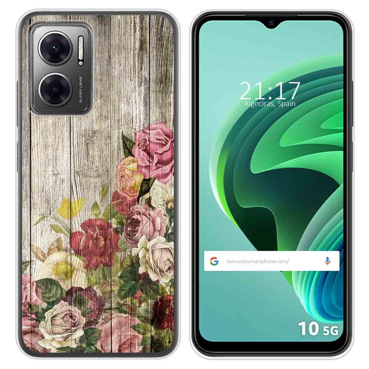 Funda Silicona para Xiaomi Redmi 10 5G diseño Madera 08 Dibujos