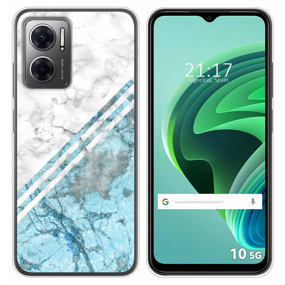 Funda Silicona para Xiaomi Redmi 10 5G diseño Mármol 02 Dibujos