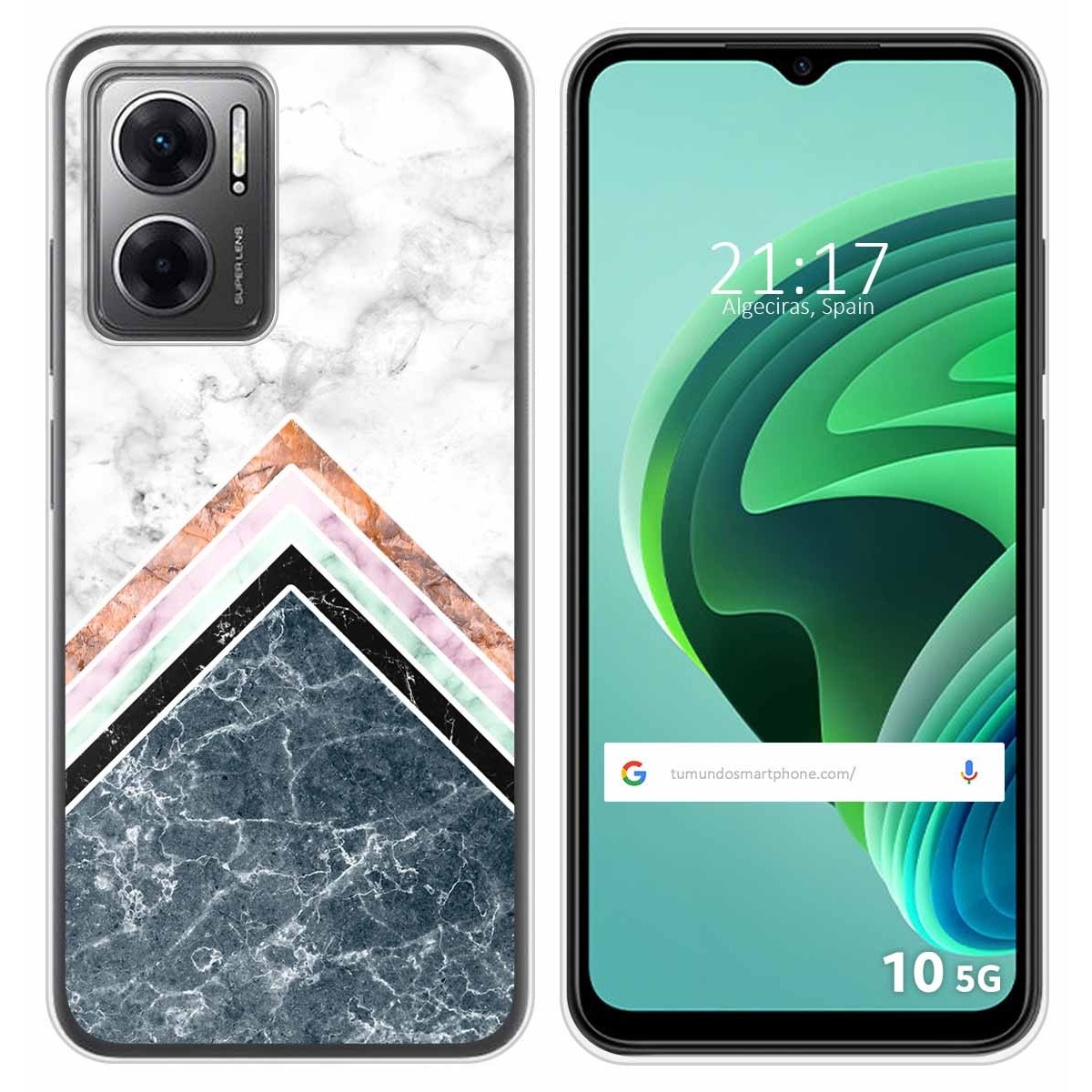 Funda Silicona para Xiaomi Redmi 10 5G diseño Mármol 05 Dibujos