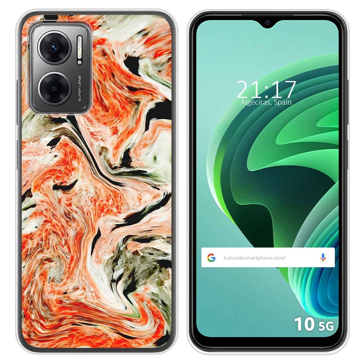 Funda Silicona para Xiaomi Redmi 10 5G diseño Mármol 12 Dibujos